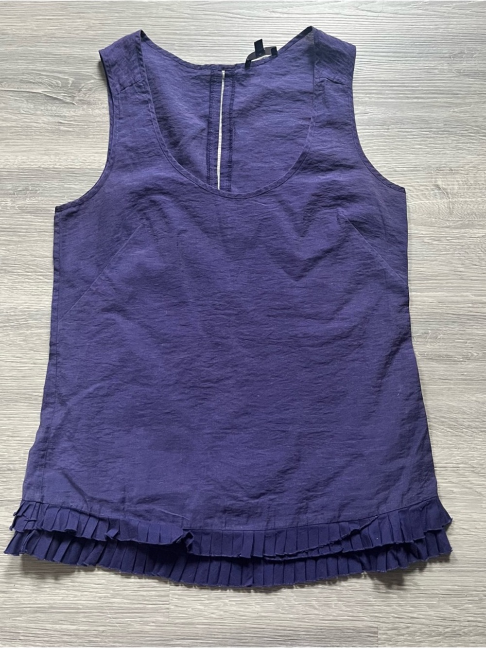 GAP Navy Pleated-Hem Tank Top